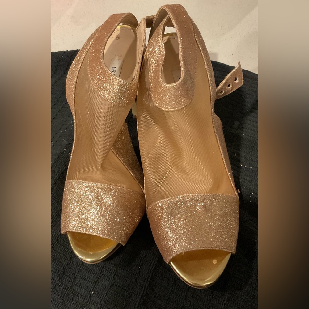 Guess Glittery Gold Heels